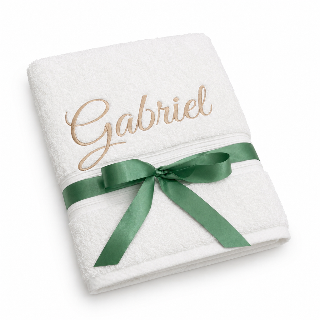 Embroidered Bath Towel