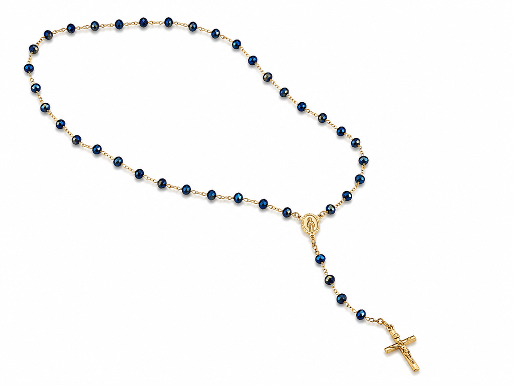 Rosary Beads- Midnight Blue