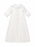Edward Baptism Romper and Cape Set - Silk L/S