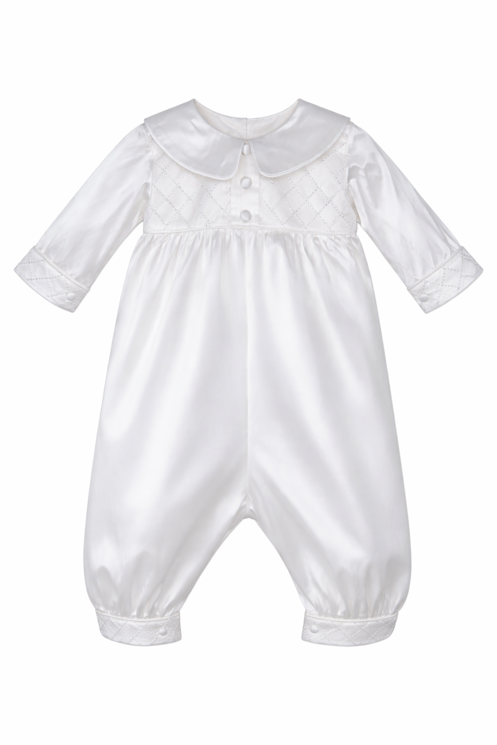 Nicolas Silk Baptism Romper