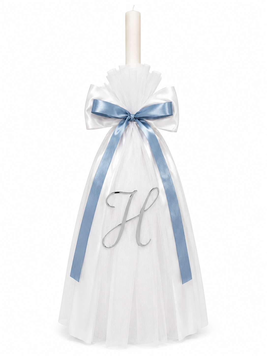 Personalised Orthodox Candle with Tulle