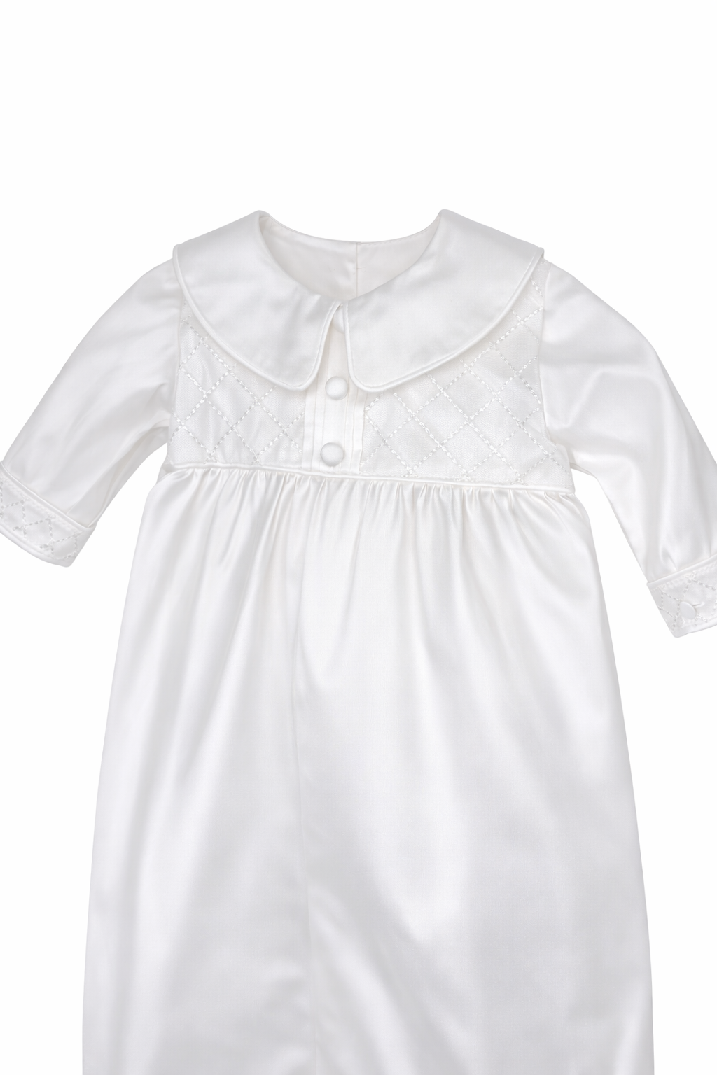 Nicolas Silk Baptism Romper