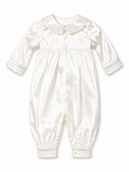 Edward Baptism Romper and Cape Set - Silk L/S