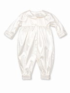 Edward Baptism Romper and Cape Set - Silk L/S
