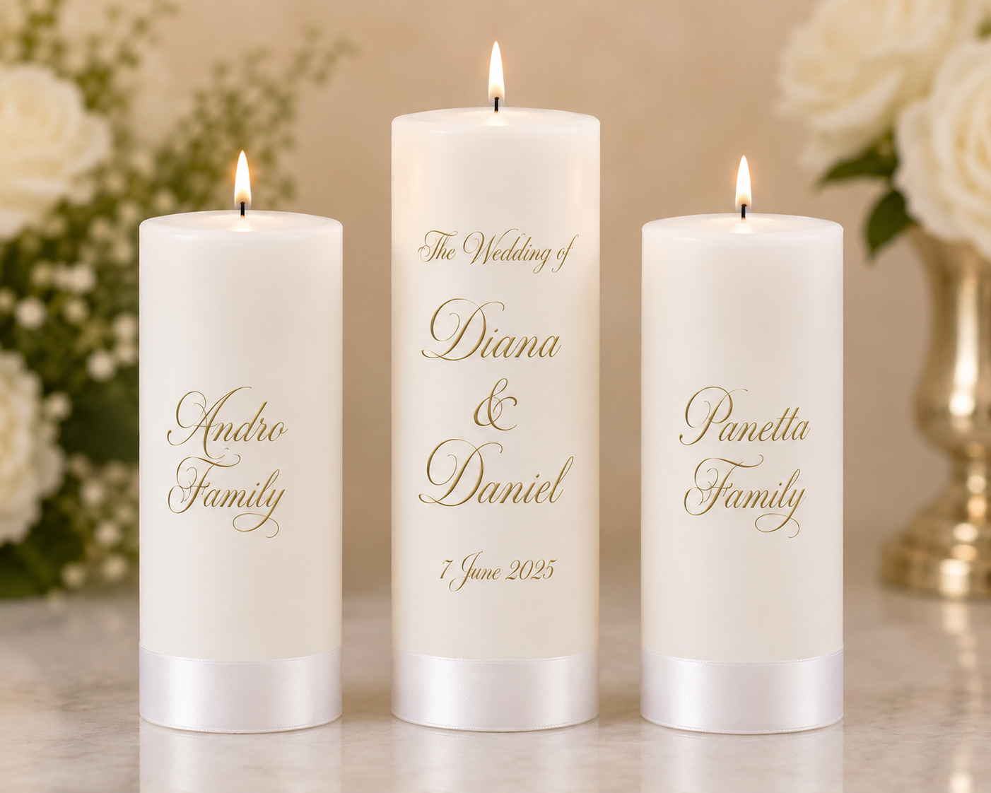 Wedding Trinity Candles