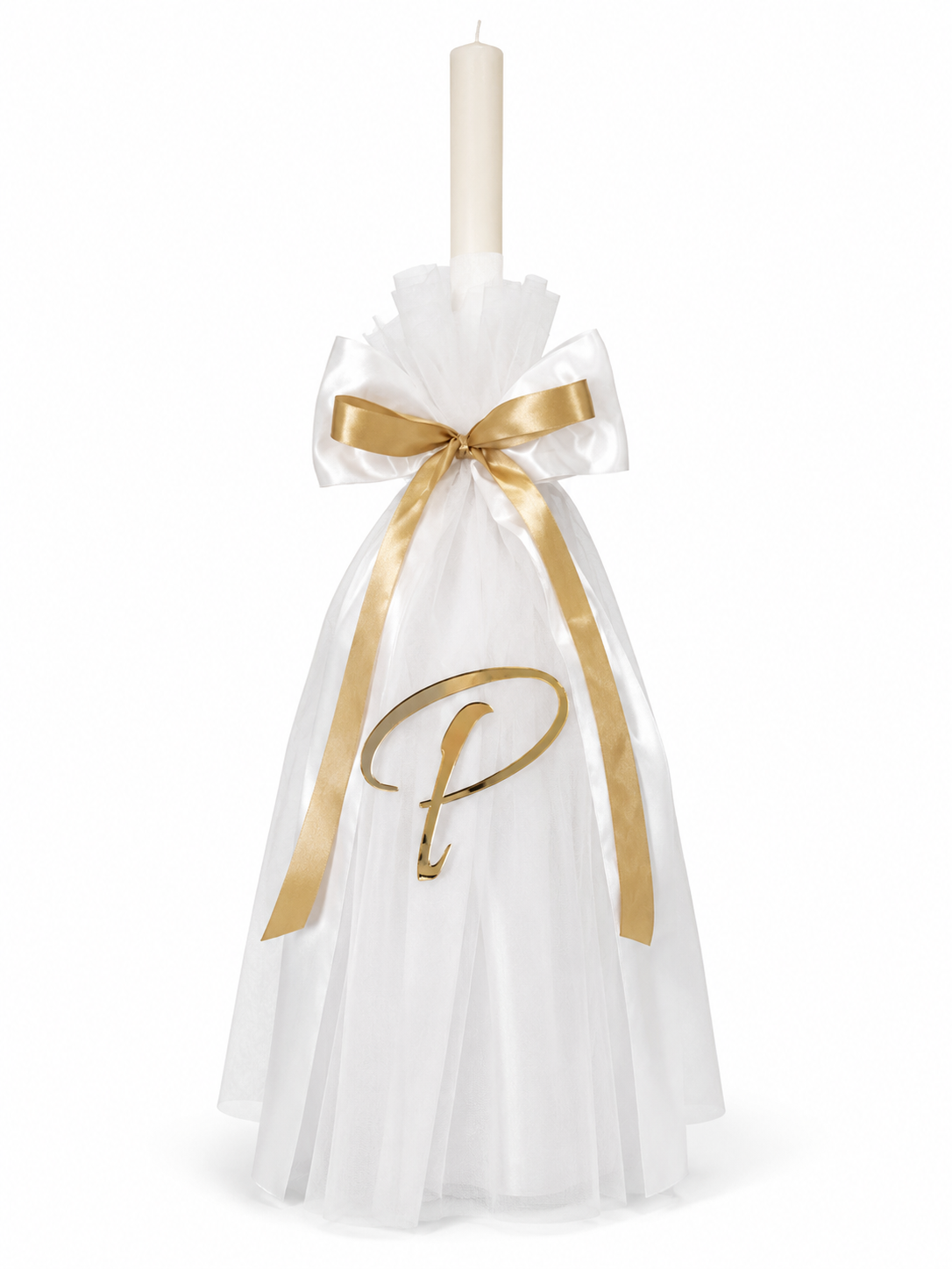 Personalised Orthodox Candle with Tulle