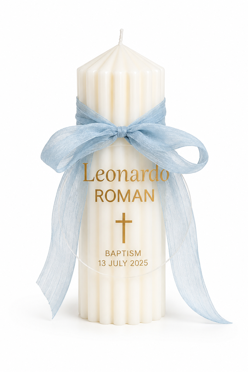 Fluted Plaque Candle