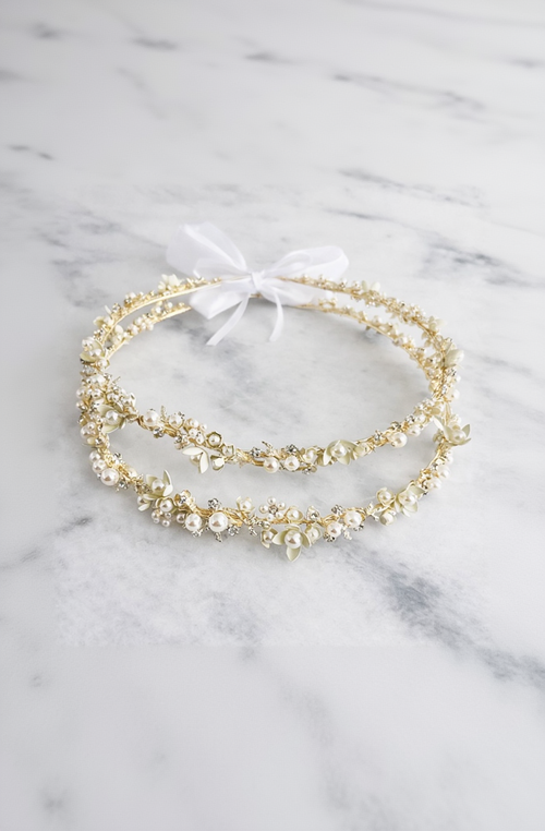 Aphrodite- Gold Stefana Wedding Crowns