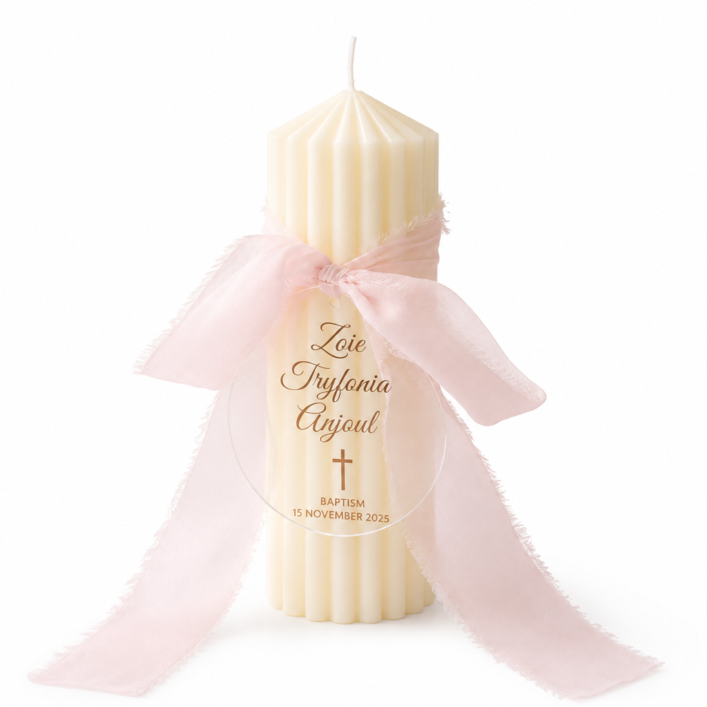 Fluted Plaque Candle