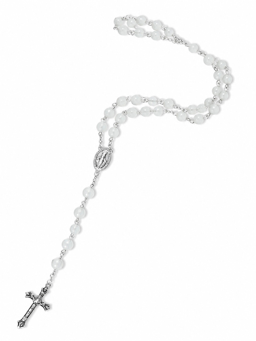 Rosary Beads- Moonstone White