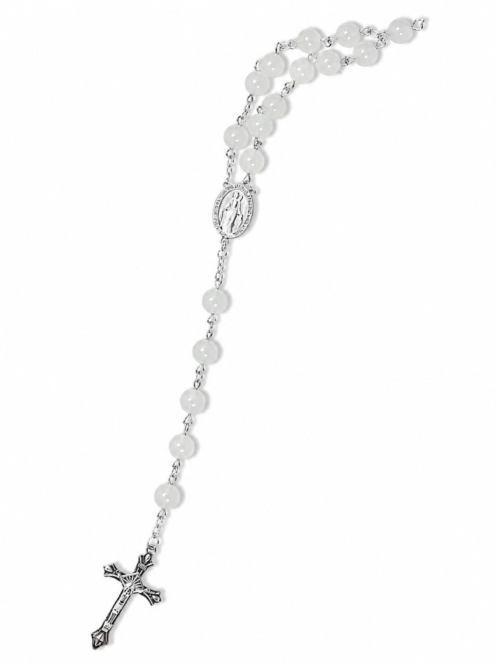 Rosary Beads- Moonstone White