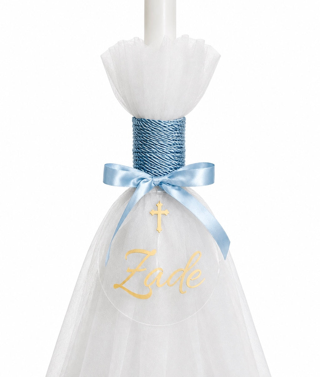 Orthodox Candle With Name Plaque