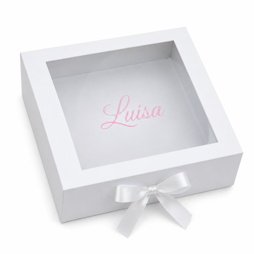 Personalised Christening Box with Clear Window