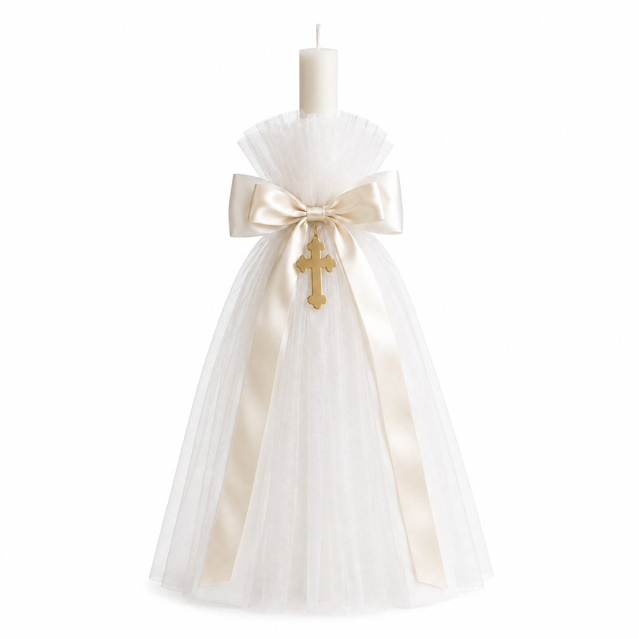 Orthodox Tulle Wedding Candle