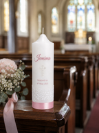 Lace Baptism Candle
