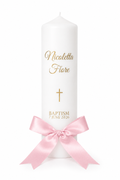 Christening Candle with Bow