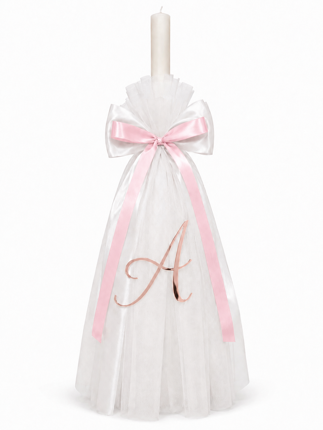 Personalised Orthodox Candle with Tulle