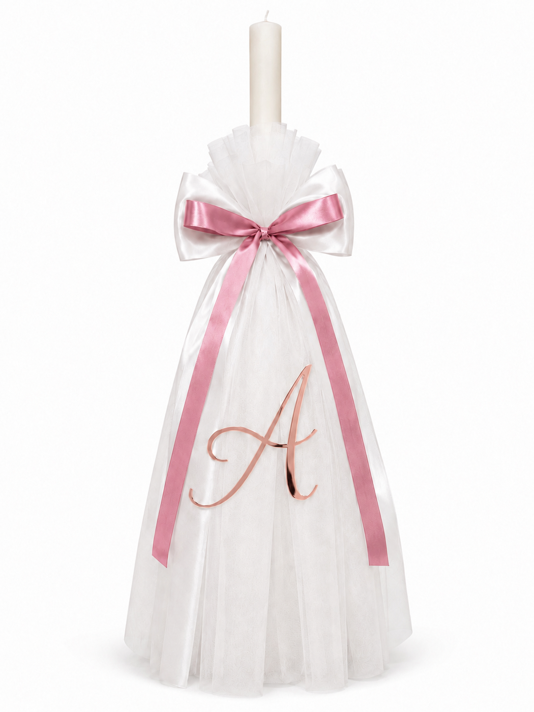 Personalised Orthodox Candle with Tulle