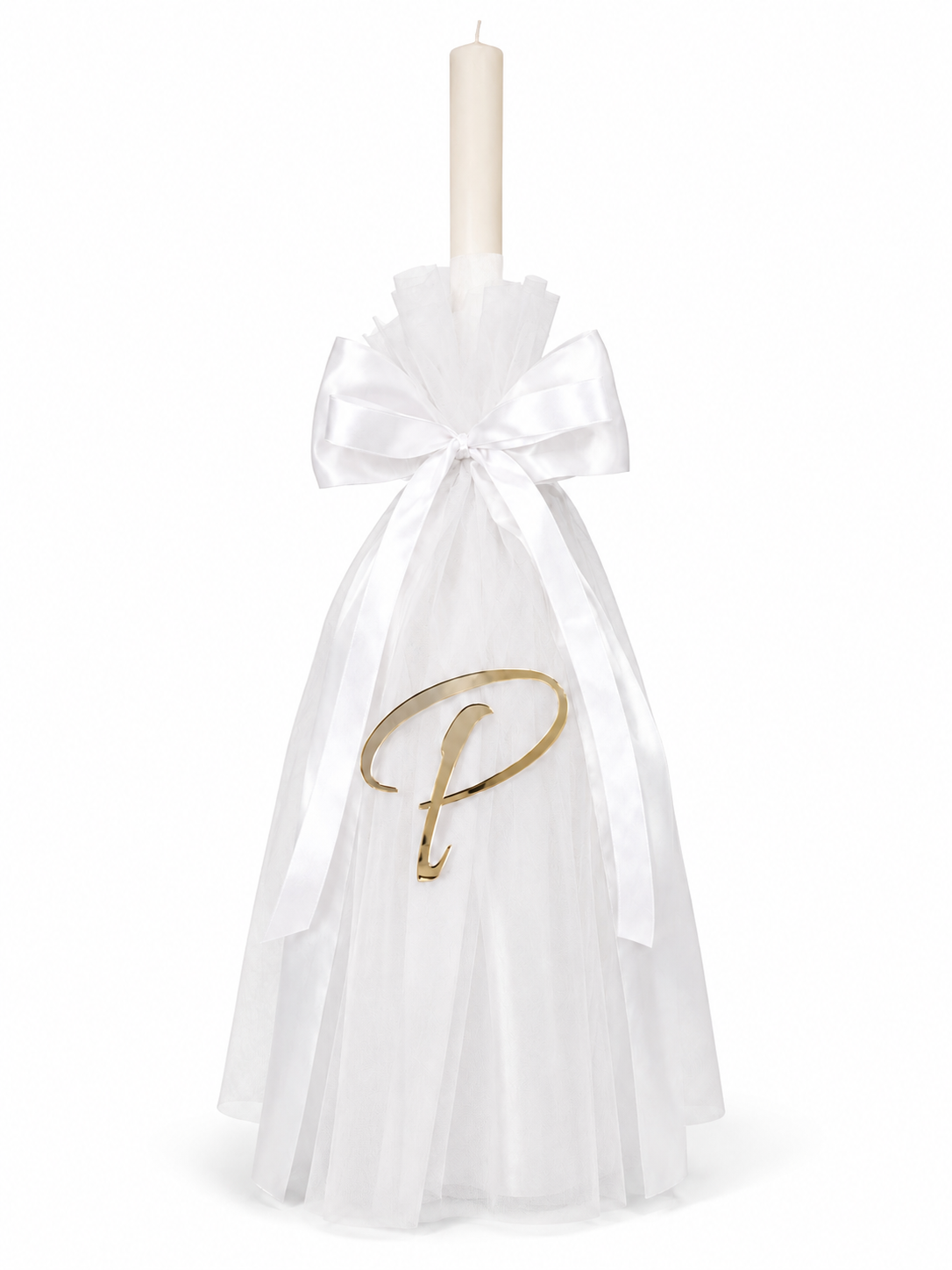 Personalised Orthodox Candle with Tulle