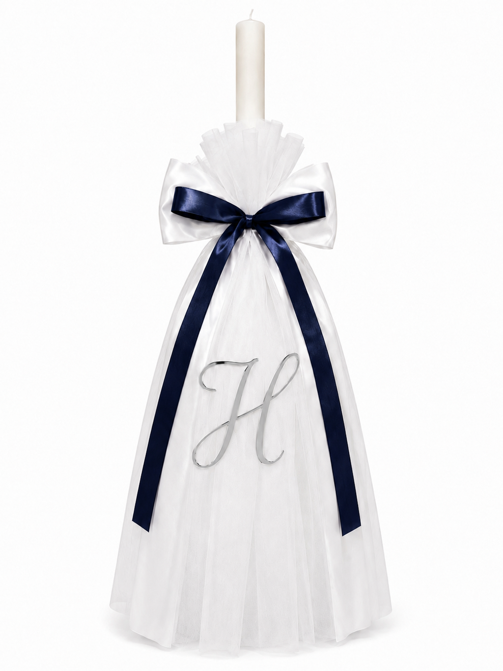 Personalised Orthodox Candle with Tulle