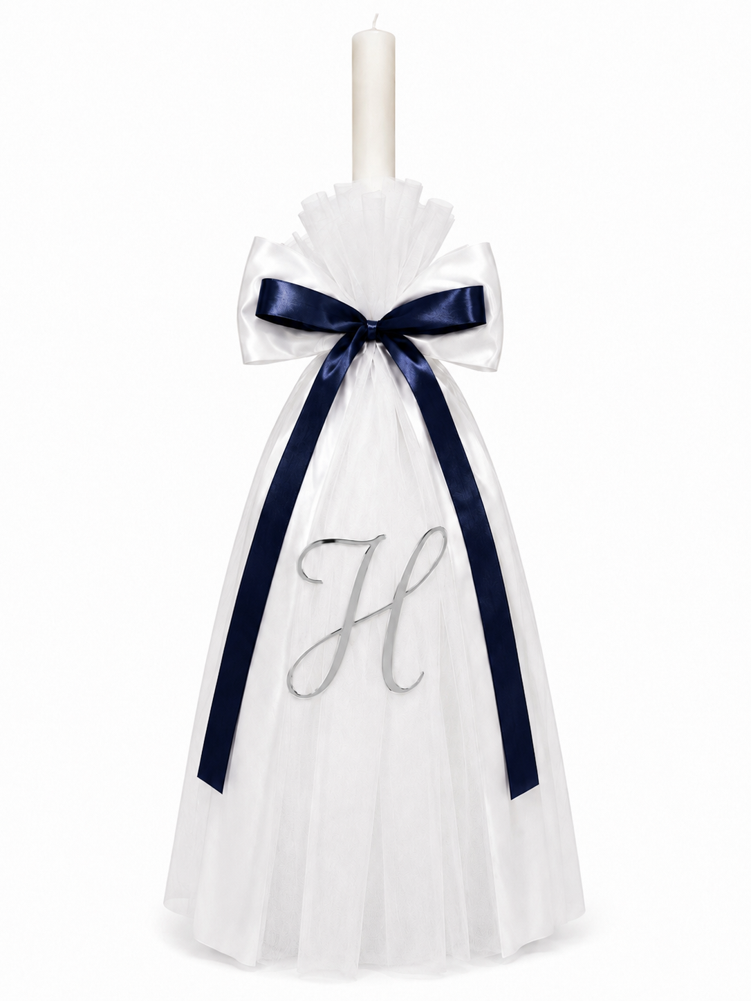 Personalised Orthodox Candle with Tulle