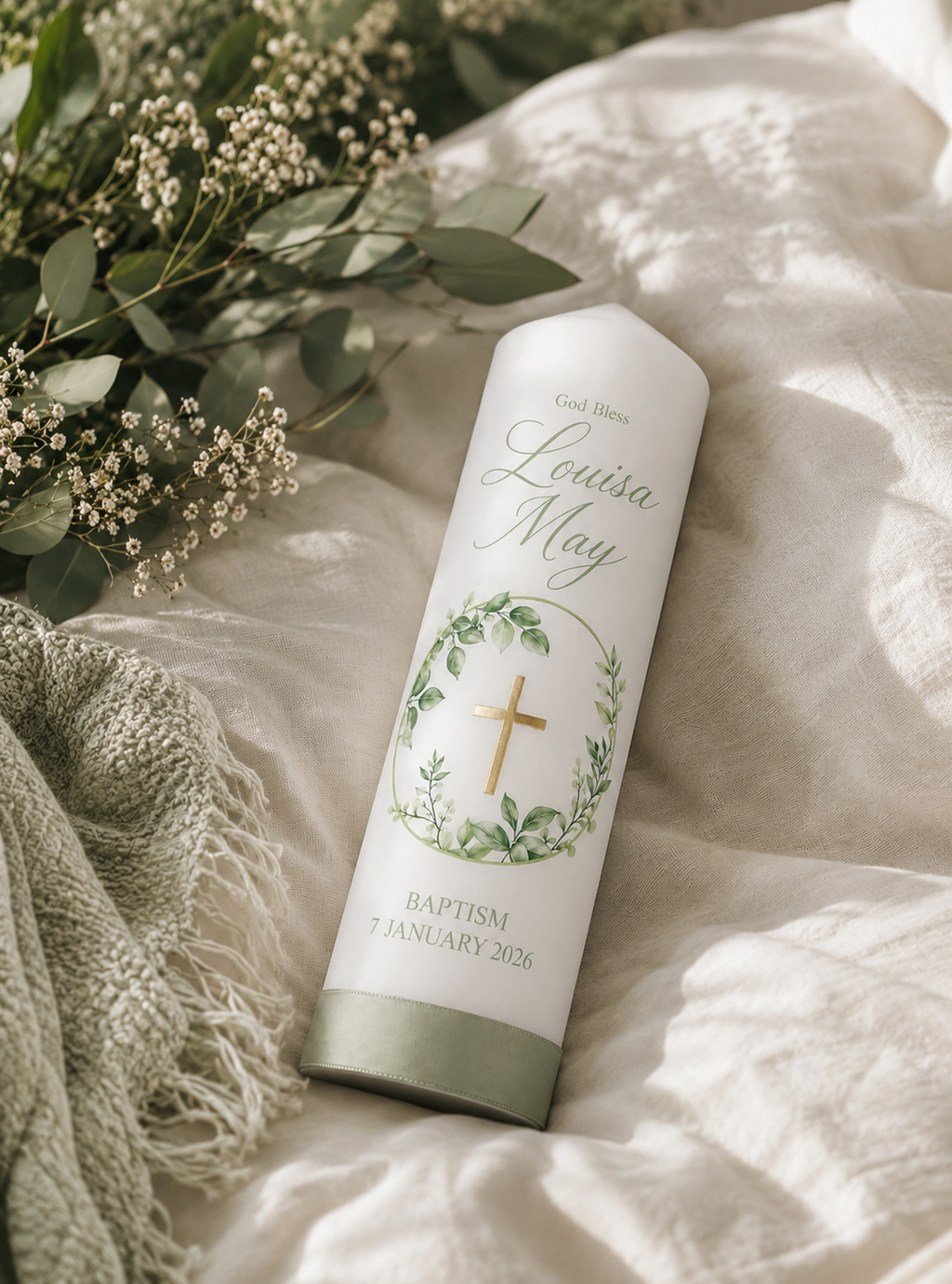 Decorative Candle Sage