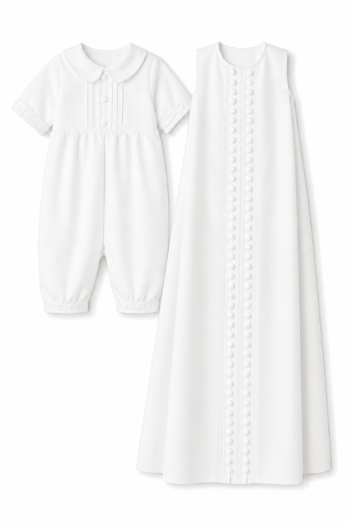 Alexander Baptism Romper and Cape Set