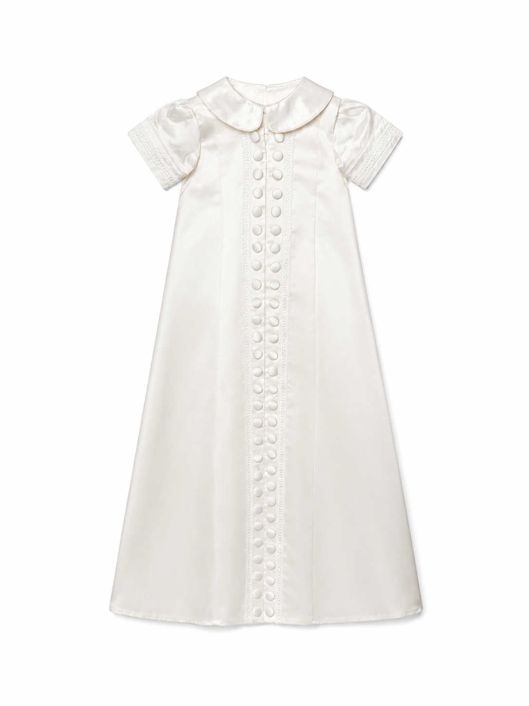 Edward Baptism Romper and Cape Set - Silk S/S