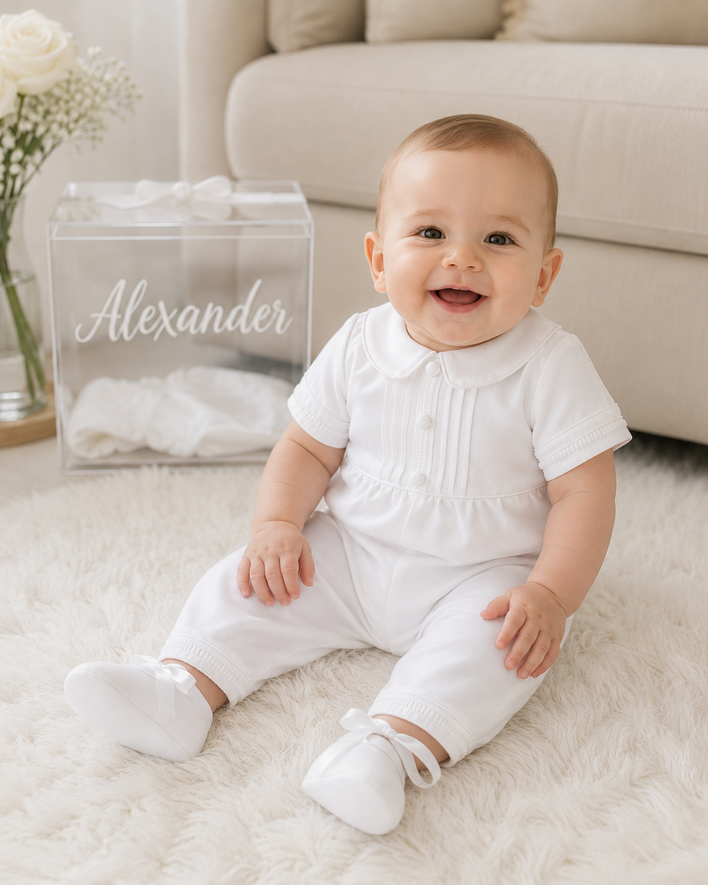 Alexander Baptism Romper
