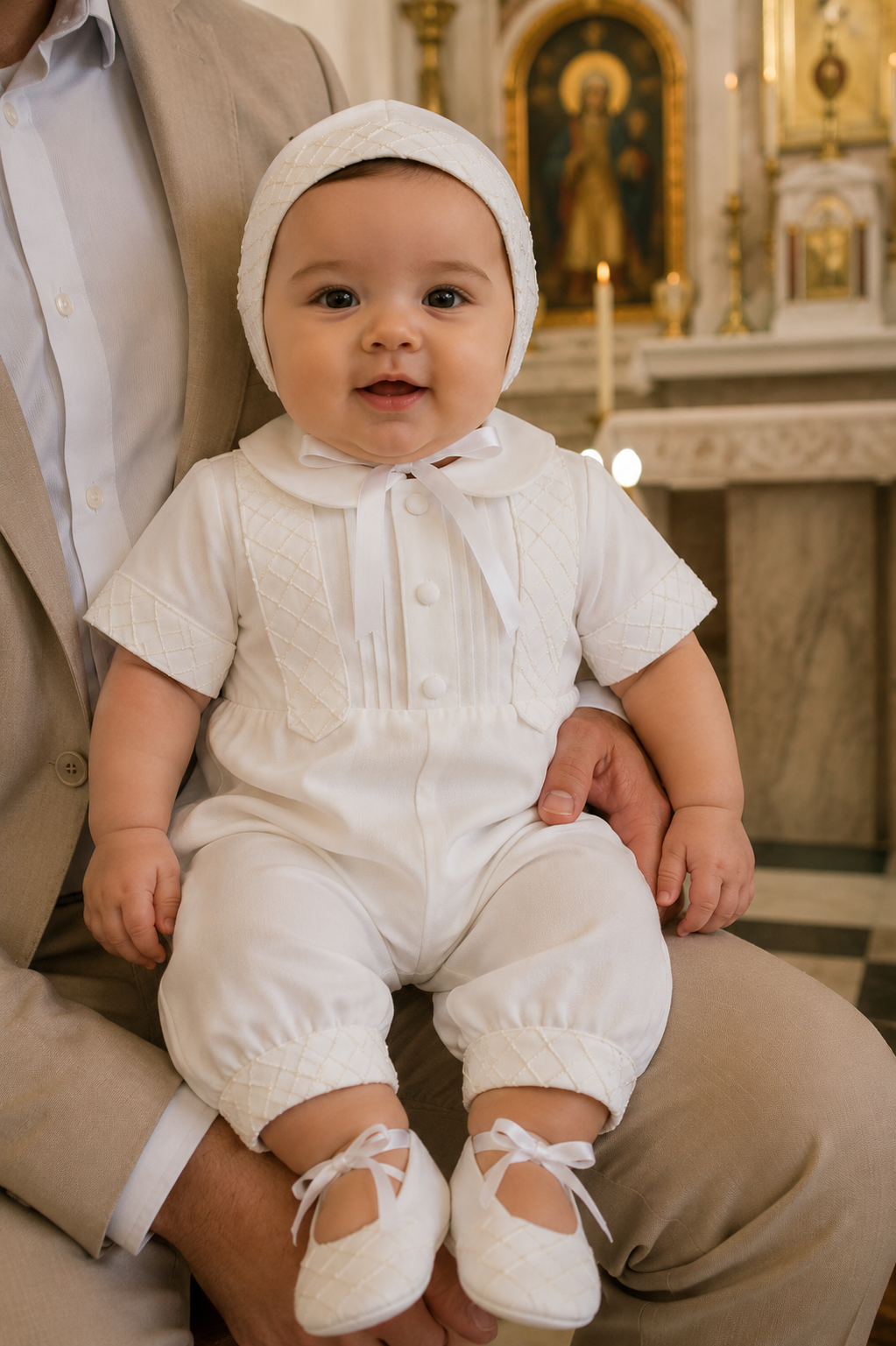 Fredrick Baptism Romper- Long