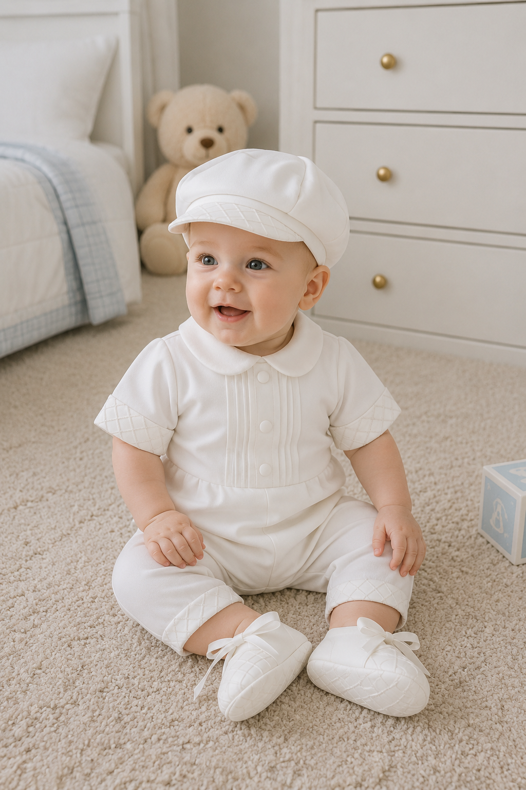 Leonardo Baptism Romper